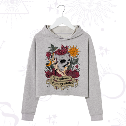 Purplehecate Persephone's Pomegranates Crop Hoodie