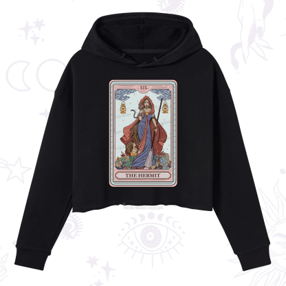 Purplehecate The Hermit Tarot Card Crop Hoodie