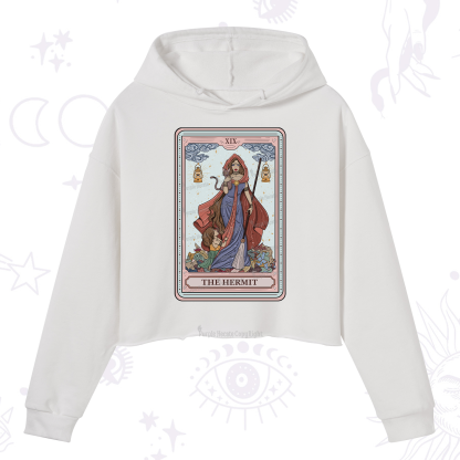 Purplehecate The Hermit Tarot Card Crop Hoodie