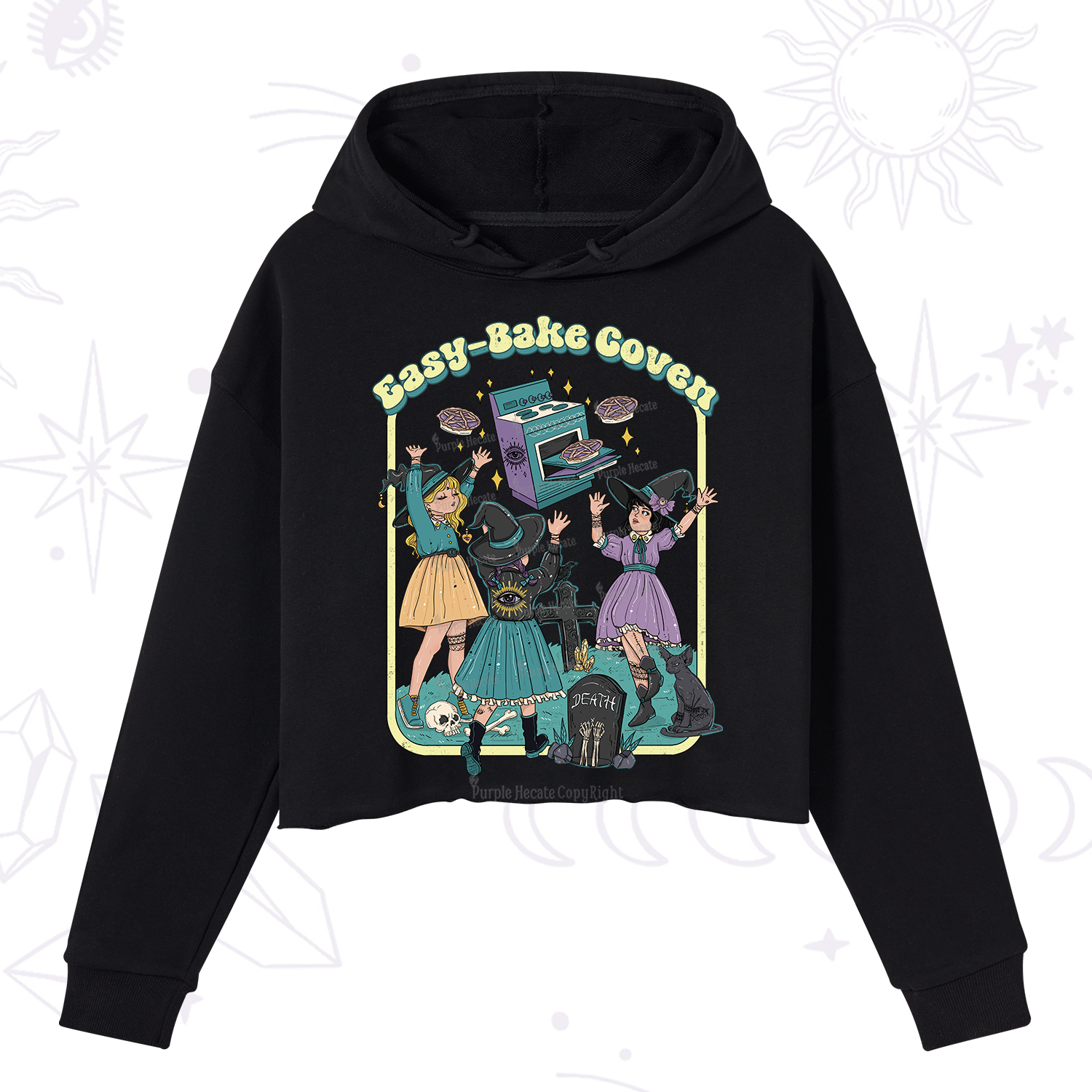 Purplehecate Easy Bake Coven Crop Hoodie