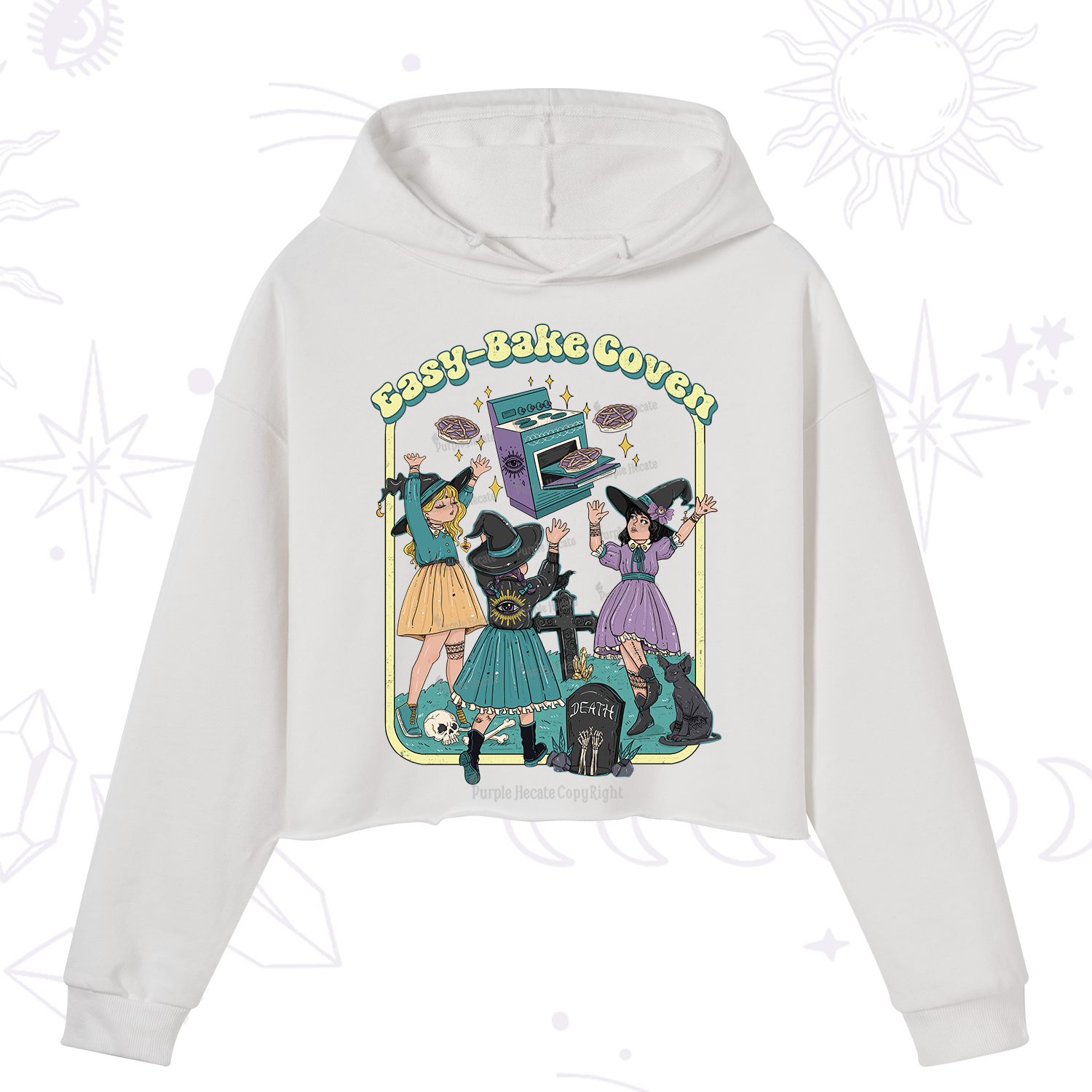 Purplehecate Easy Bake Coven Crop Hoodie