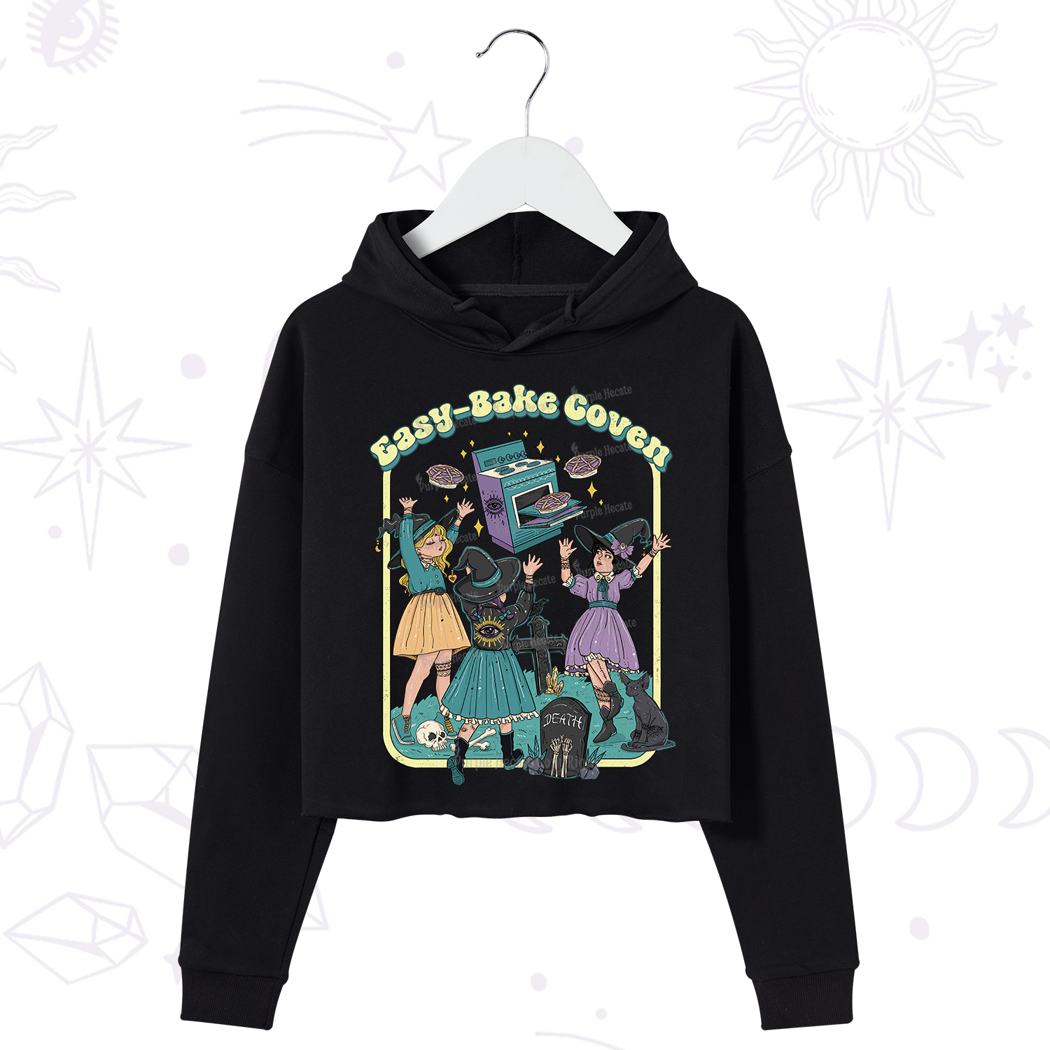 Purplehecate Easy Bake Coven Crop Hoodie