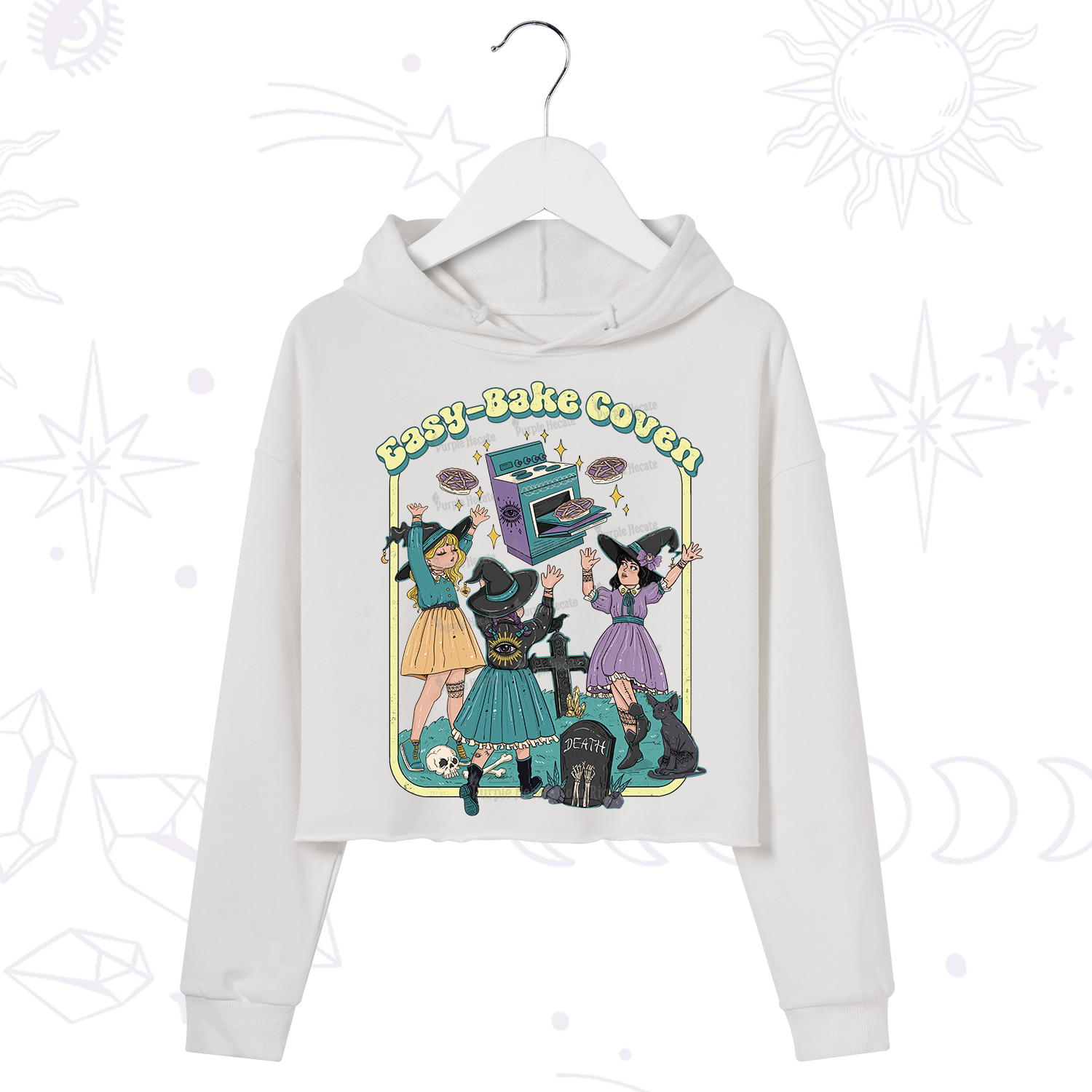 Purplehecate Easy Bake Coven Crop Hoodie