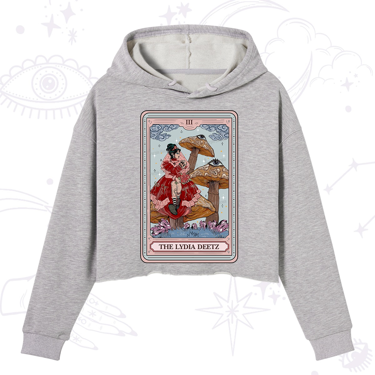 Purplehecate The Lydia Deetz Tarot Crop Hoodie