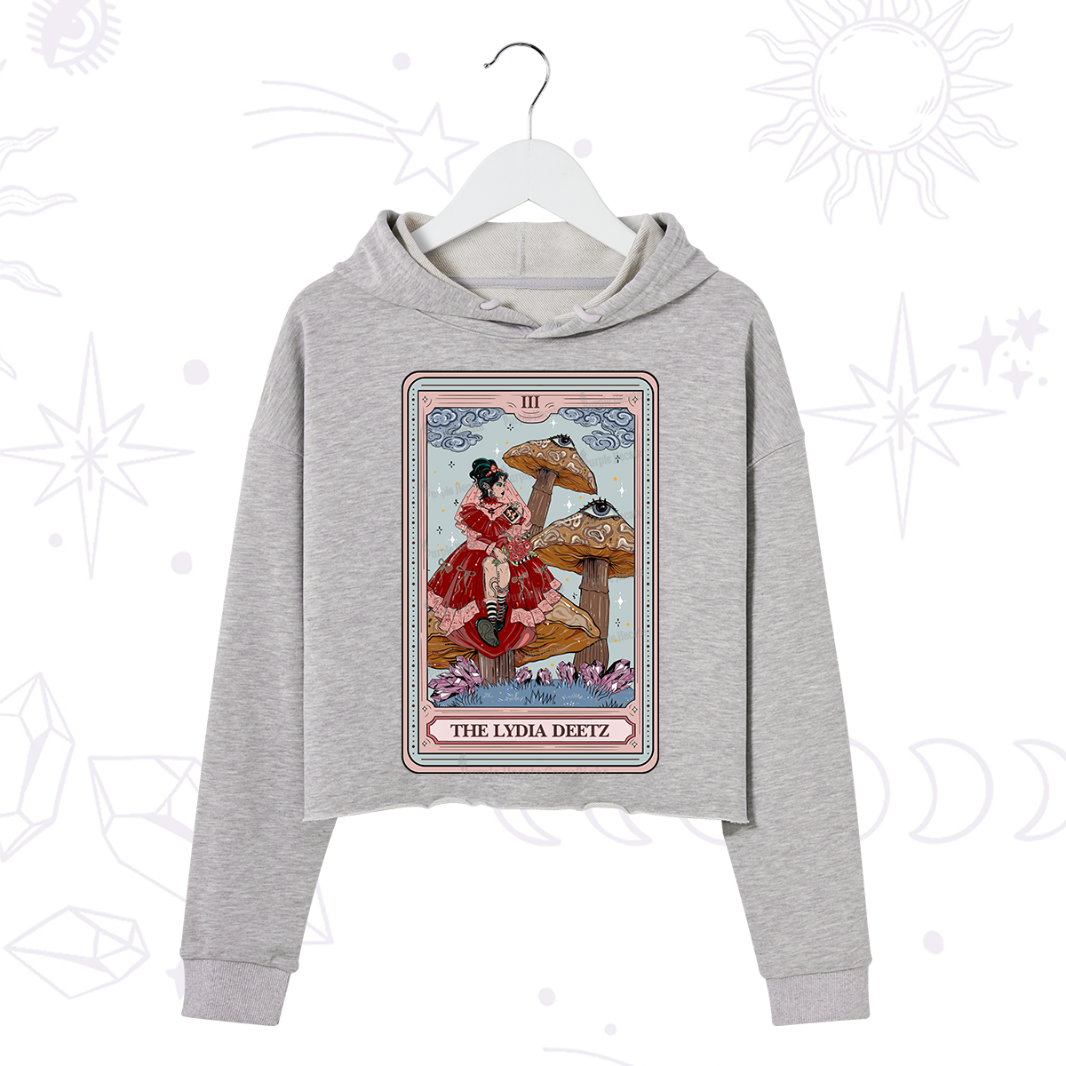 Purplehecate The Lydia Deetz Tarot Crop Hoodie