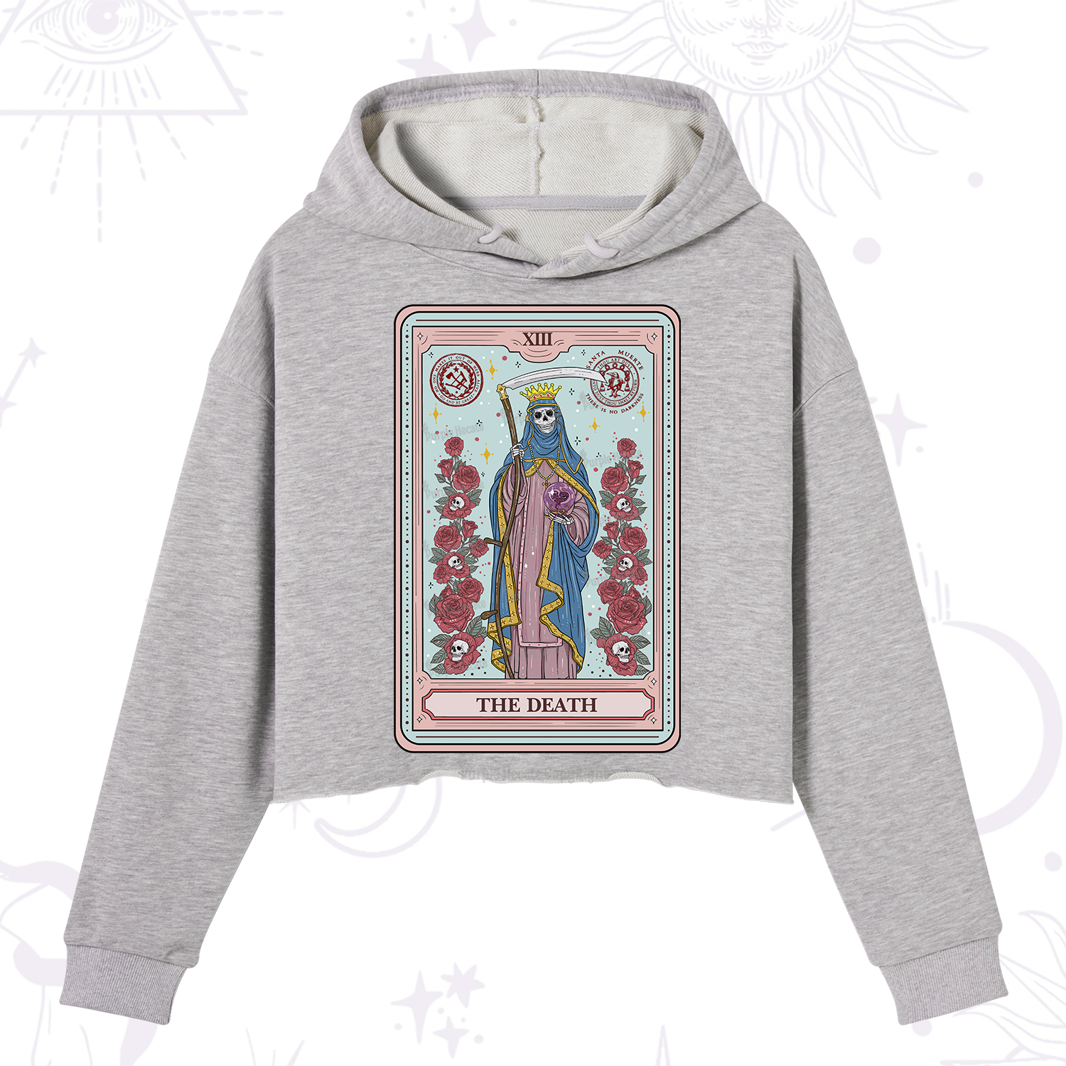 Purplehecate The Death Tarot Crop Hoodie