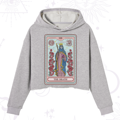 Purplehecate The Death Tarot Crop Hoodie