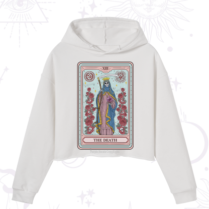 Purplehecate The Death Tarot Crop Hoodie