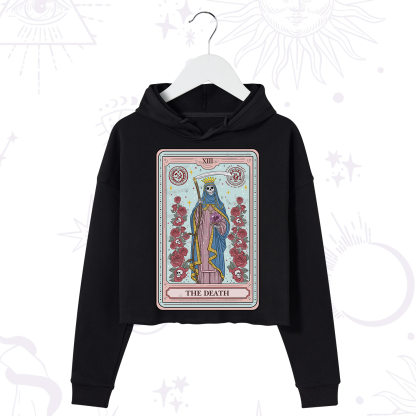 Purplehecate The Death Tarot Crop Hoodie
