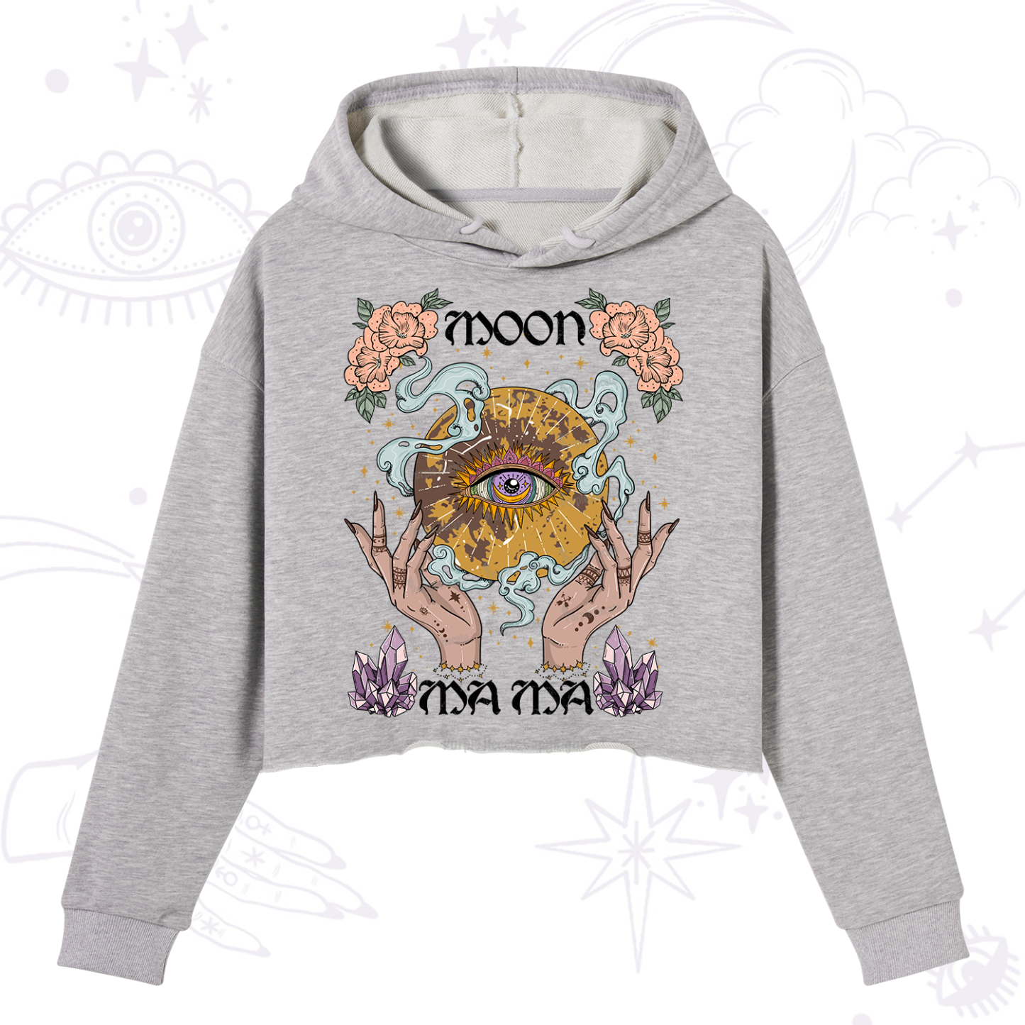 Purplehecate Moon Mama Crop Hoodie