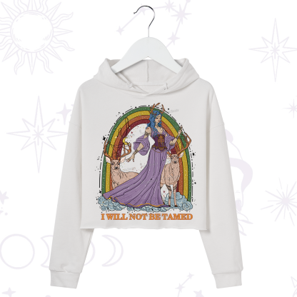 Purplehecate I Will Not Be Tamed Crop Hoodie
