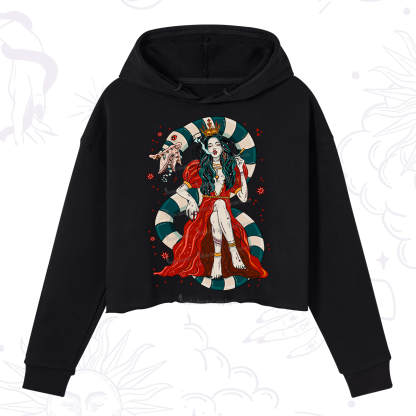 Purplehecate Queen of the Sandworms Crop Hoodie