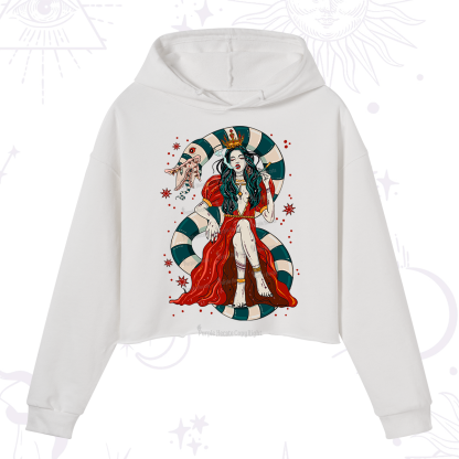 Purplehecate Queen of the Sandworms Crop Hoodie