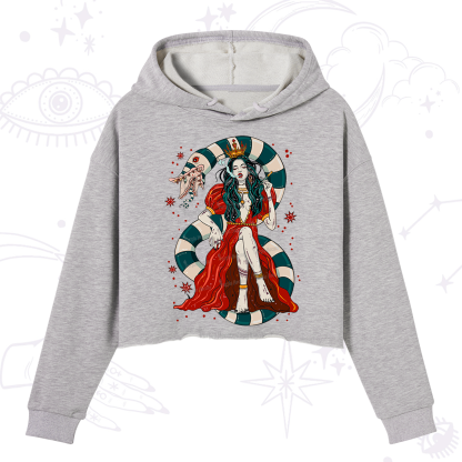 Purplehecate Queen of the Sandworms Crop Hoodie