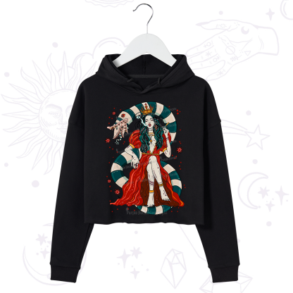 Purplehecate Queen of the Sandworms Crop Hoodie