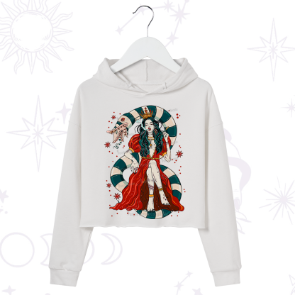 Purplehecate Queen of the Sandworms Crop Hoodie