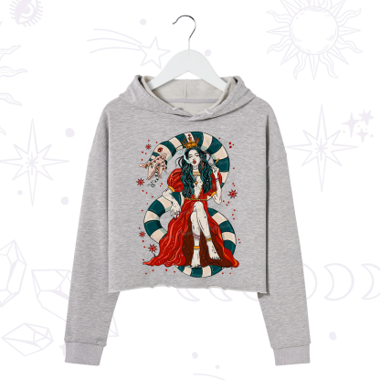 Purplehecate Queen of the Sandworms Crop Hoodie