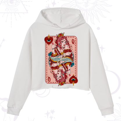 Purplehecate Queen of Hearts Crop Hoodie