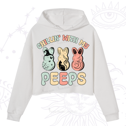 Purplehecate Chillin With My Peeps Crop Hoodie