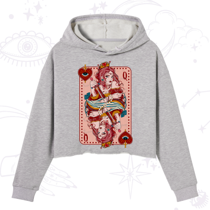 Purplehecate Queen of Hearts Crop Hoodie