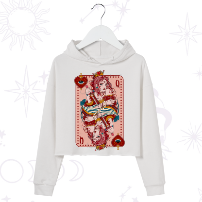 Purplehecate Queen of Hearts Crop Hoodie