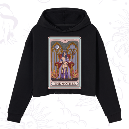 Purplehecate The Mother Tarot Card Crop Hoodie