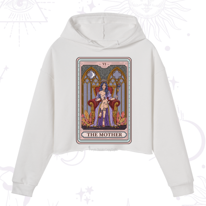 Purplehecate The Mother Tarot Card Crop Hoodie