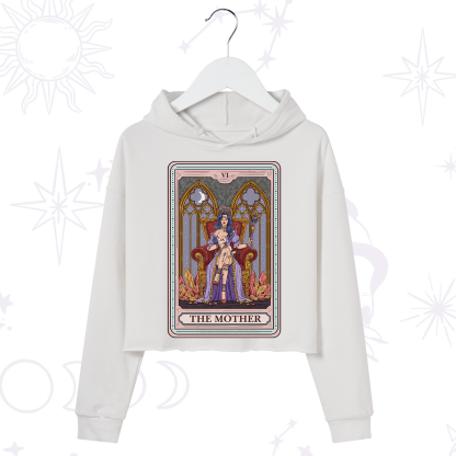 Purplehecate The Mother Tarot Card Crop Hoodie