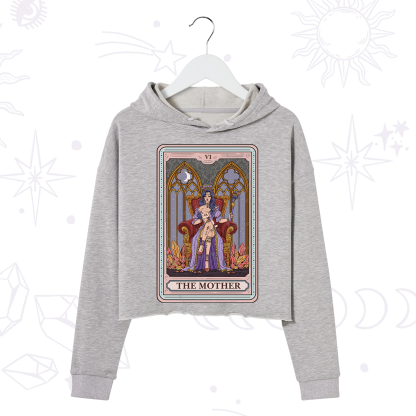 Purplehecate The Mother Tarot Card Crop Hoodie