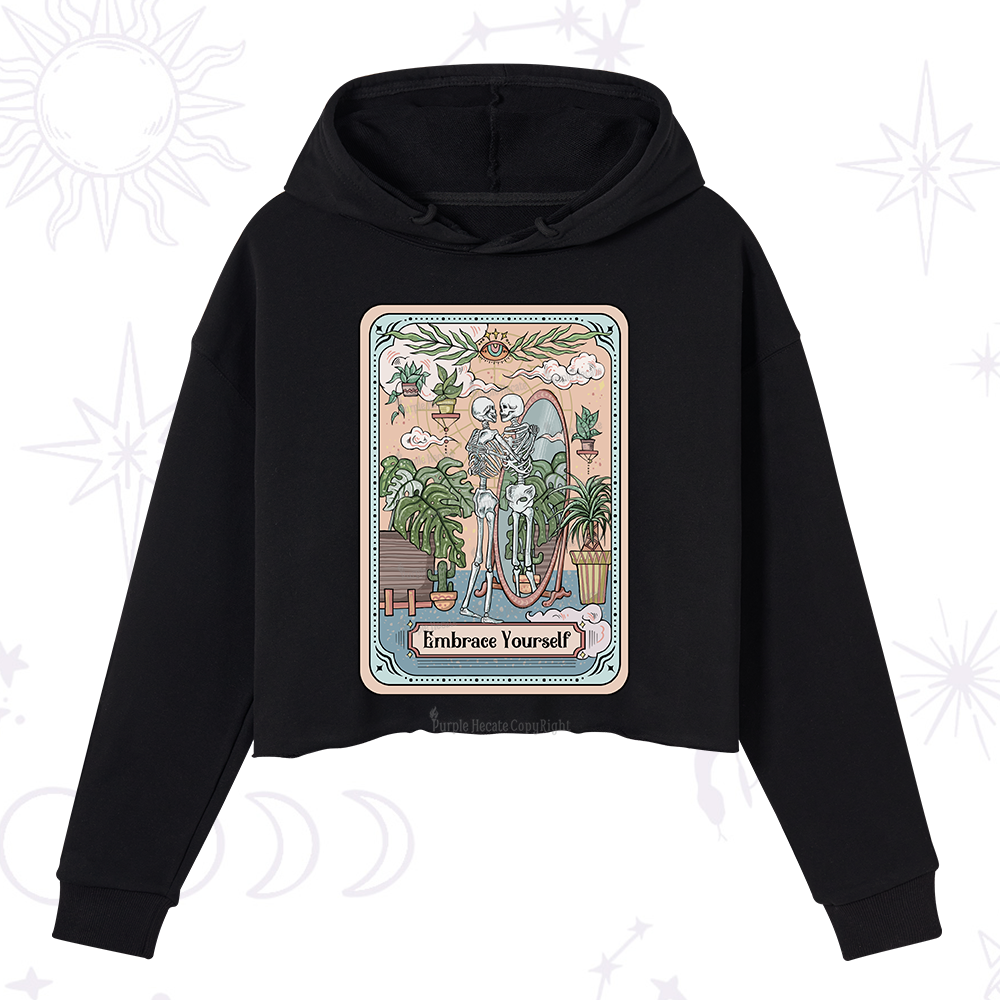 Purplehecate The Embrace Yourself Tarot Crop Hoodie