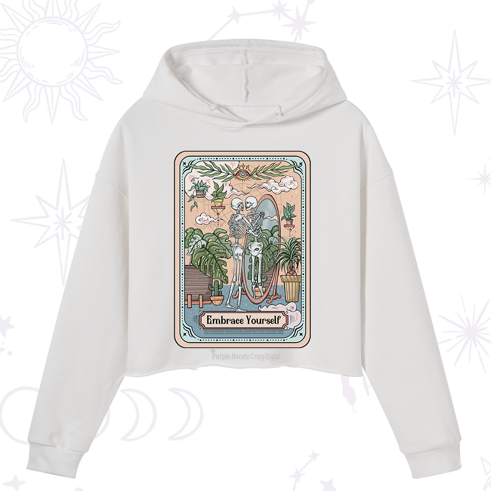 Purplehecate The Embrace Yourself Tarot Crop Hoodie