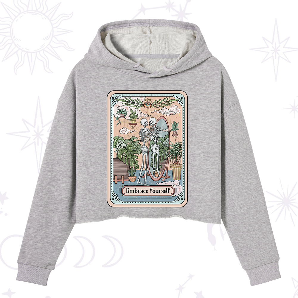 Purplehecate The Embrace Yourself Tarot Crop Hoodie
