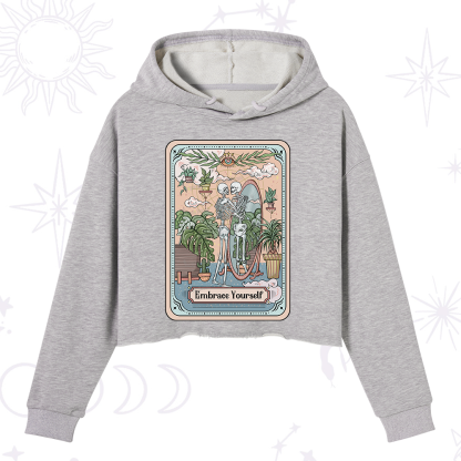 Purplehecate The Embrace Yourself Tarot Crop Hoodie