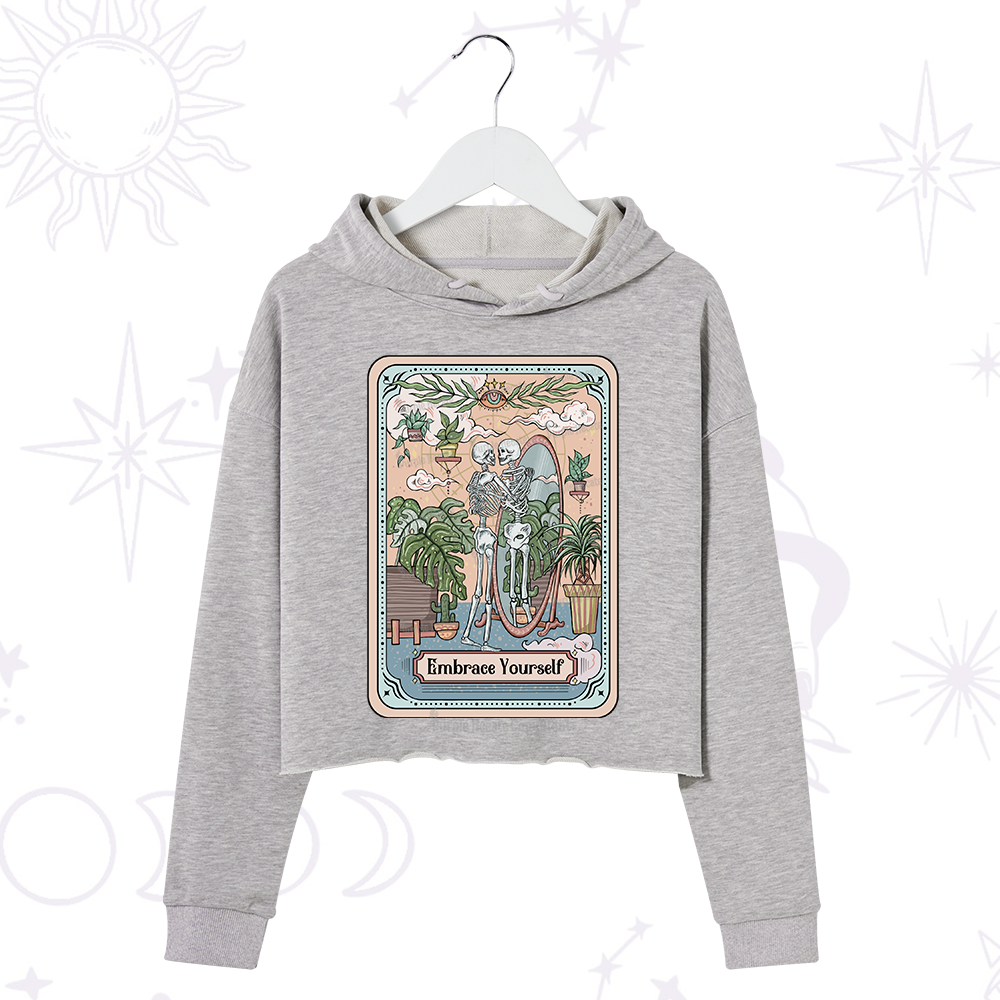 Purplehecate The Embrace Yourself Tarot Crop Hoodie