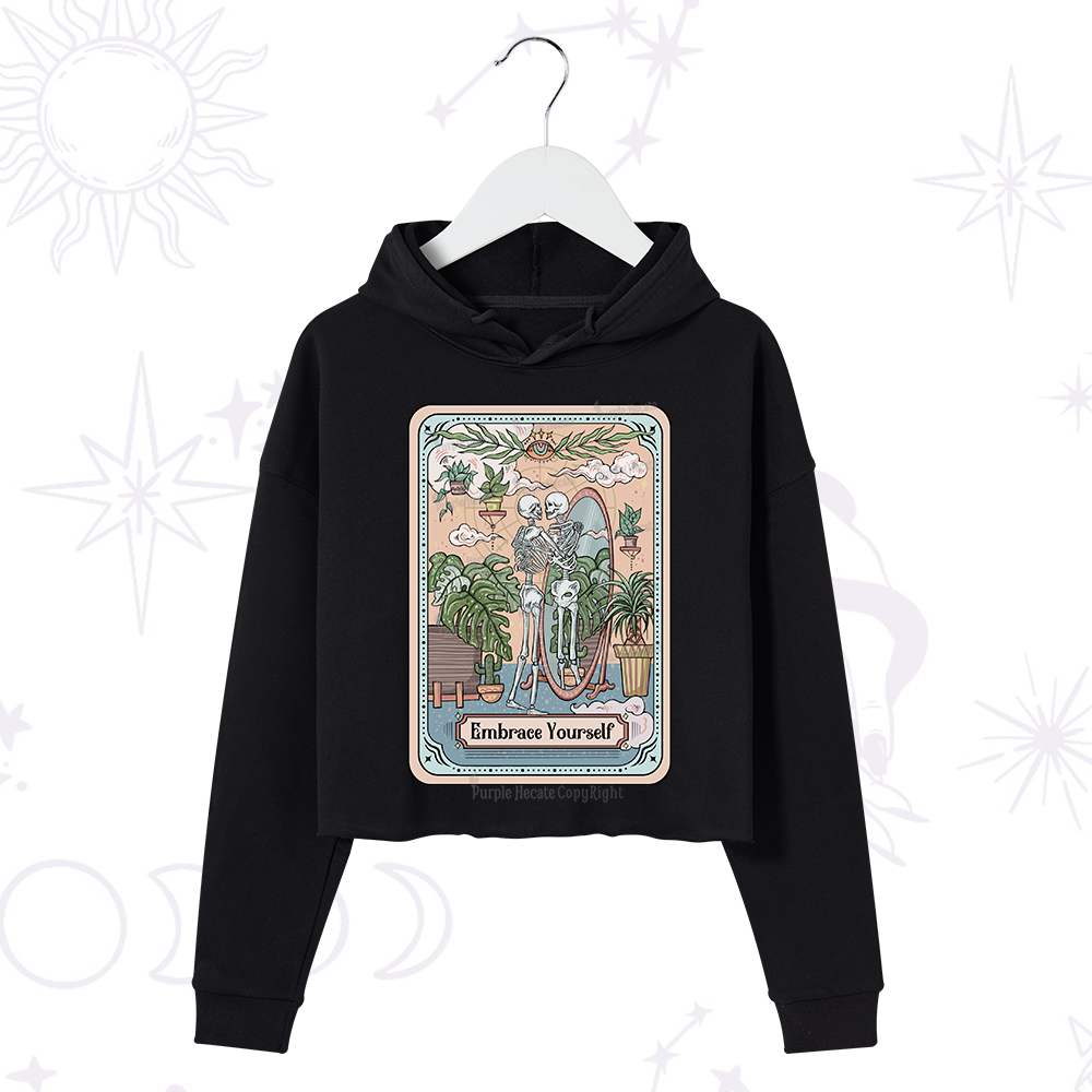Purplehecate The Embrace Yourself Tarot Crop Hoodie