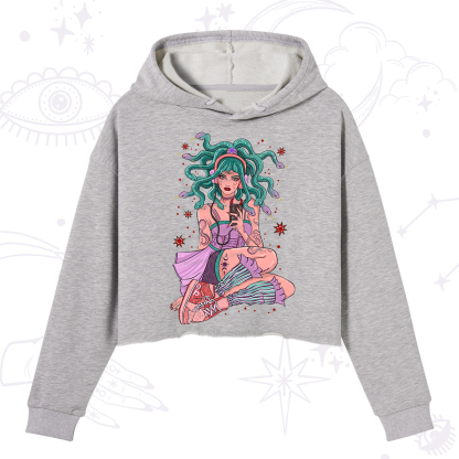 Purplehecate Gorgon Medusa Crop Hoodie