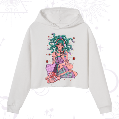 Purplehecate Gorgon Medusa Crop Hoodie