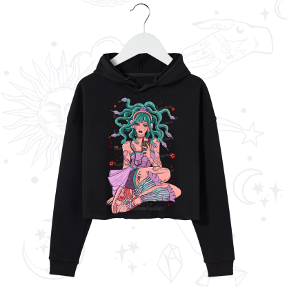 Purplehecate Gorgon Medusa Crop Hoodie