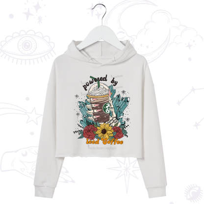 Purplehecate Powered By Ice Coffee Crop Hoodie