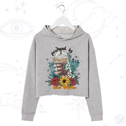 Purplehecate Powered By Ice Coffee Crop Hoodie