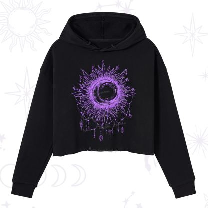 Purplehecate Starry Eye Washed Crop Hoodie