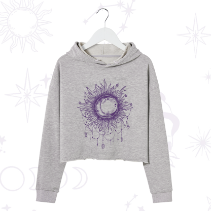 Purplehecate Starry Eye Washed Crop Hoodie