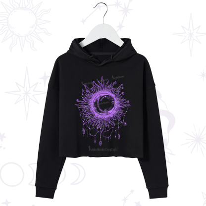 Purplehecate Starry Eye Washed Crop Hoodie