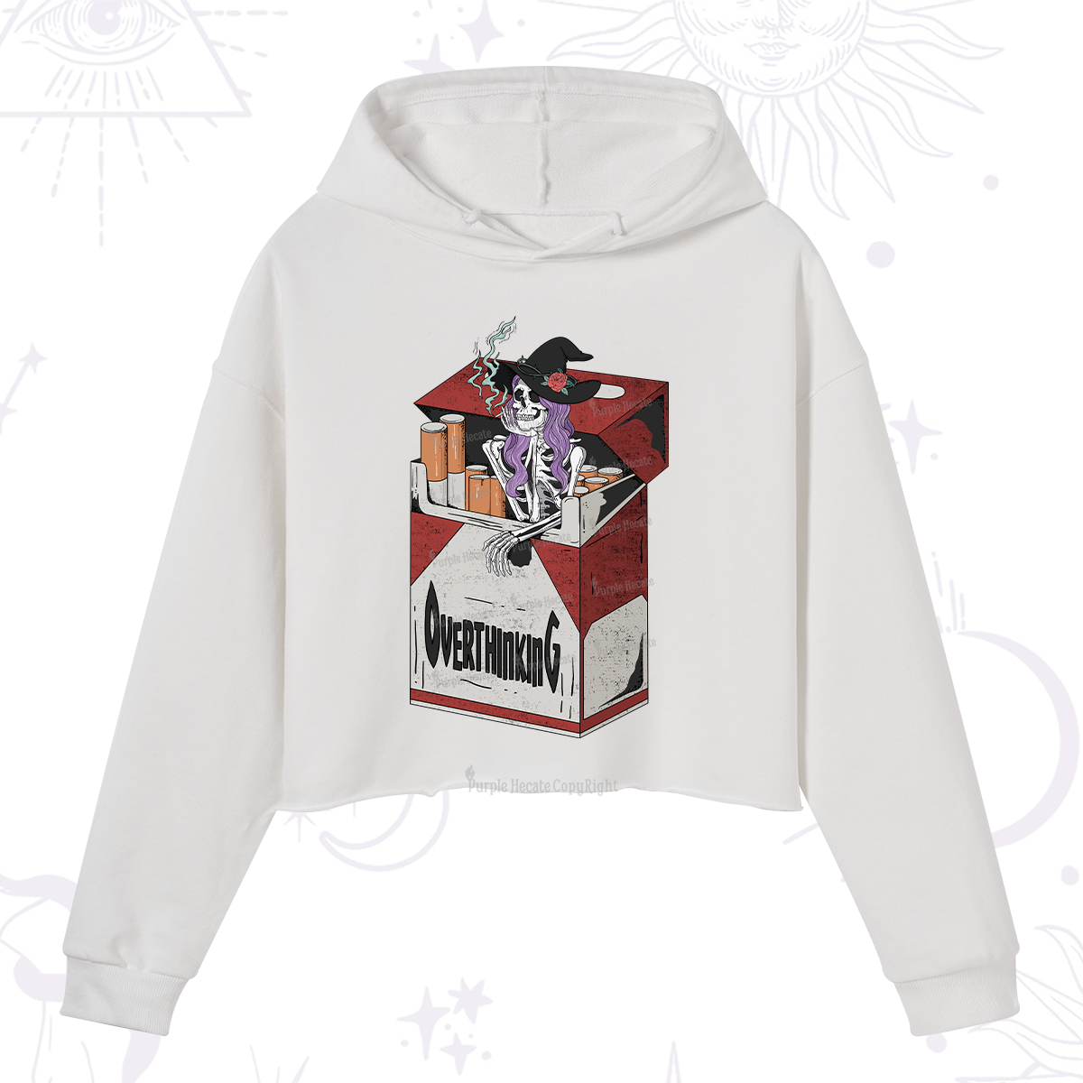 Purplehecate Overthinking Crop Hoodie