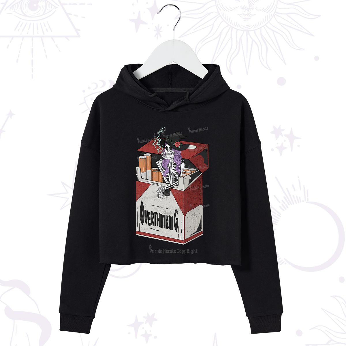 Purplehecate Overthinking Crop Hoodie