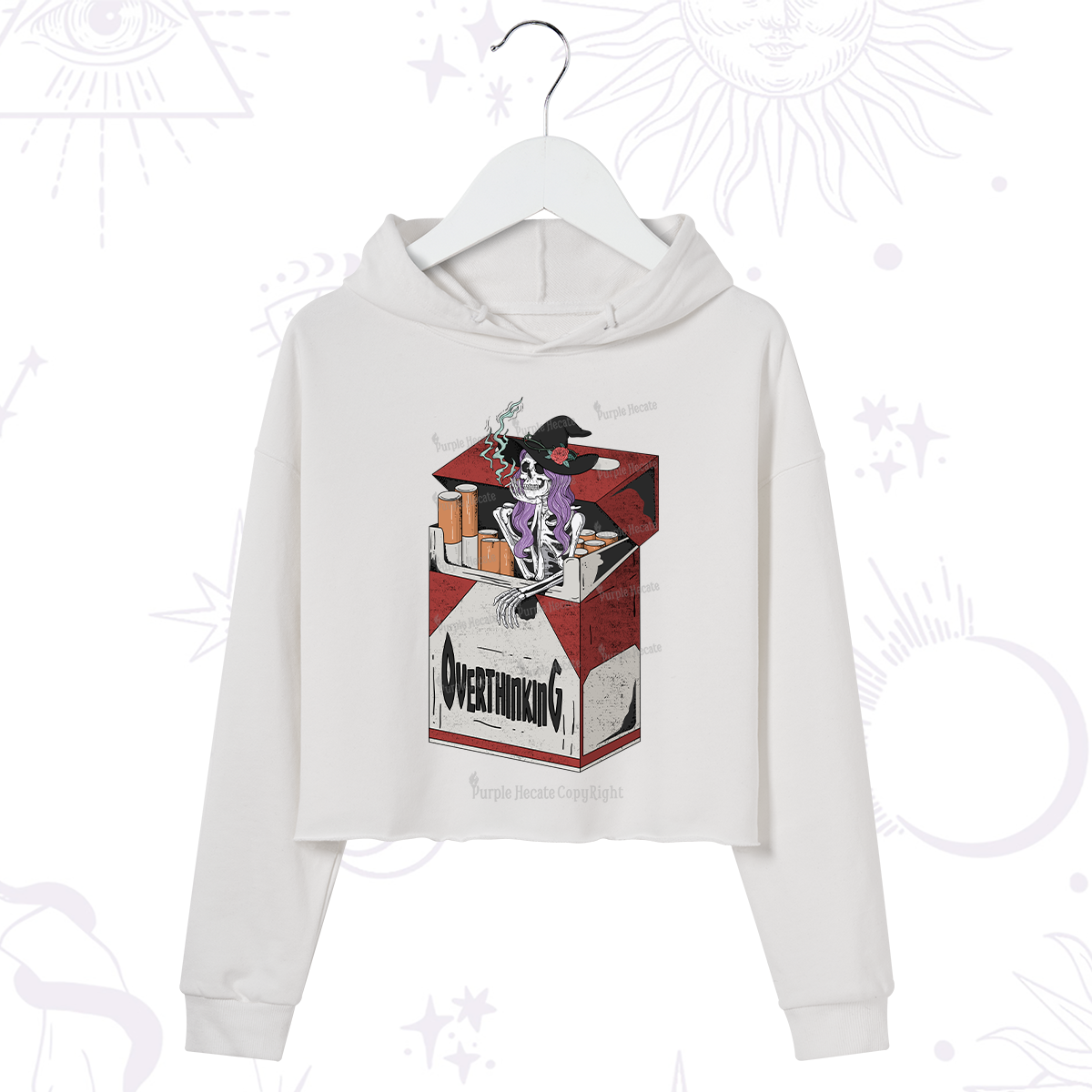 Purplehecate Overthinking Crop Hoodie