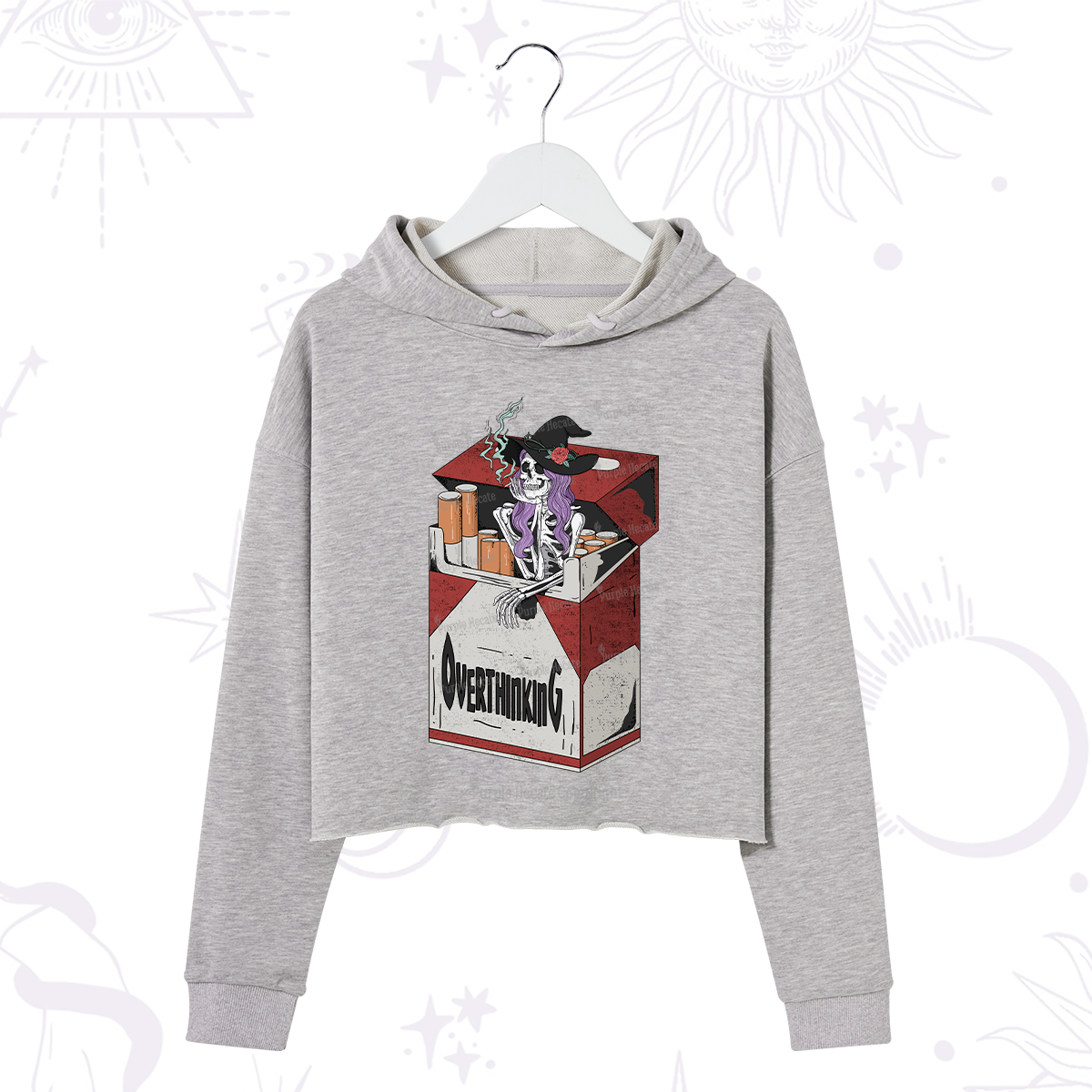 Purplehecate Overthinking Crop Hoodie