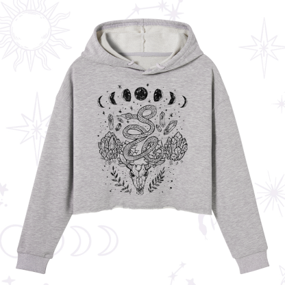 Purplehecate Crystals Witchy Crop Hoodie