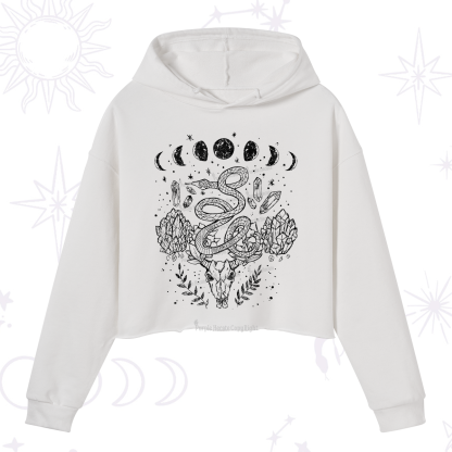 Purplehecate Crystals Witchy Crop Hoodie
