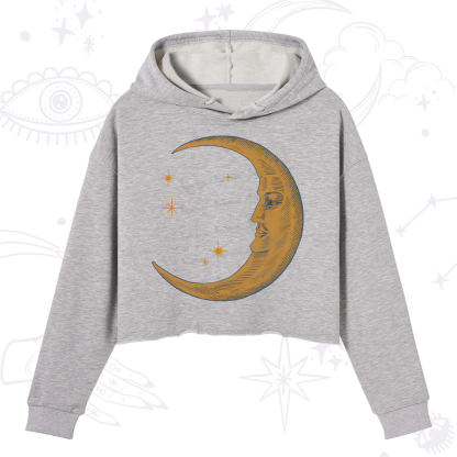 Purplehecate Celestial Moon Crop Hoodie